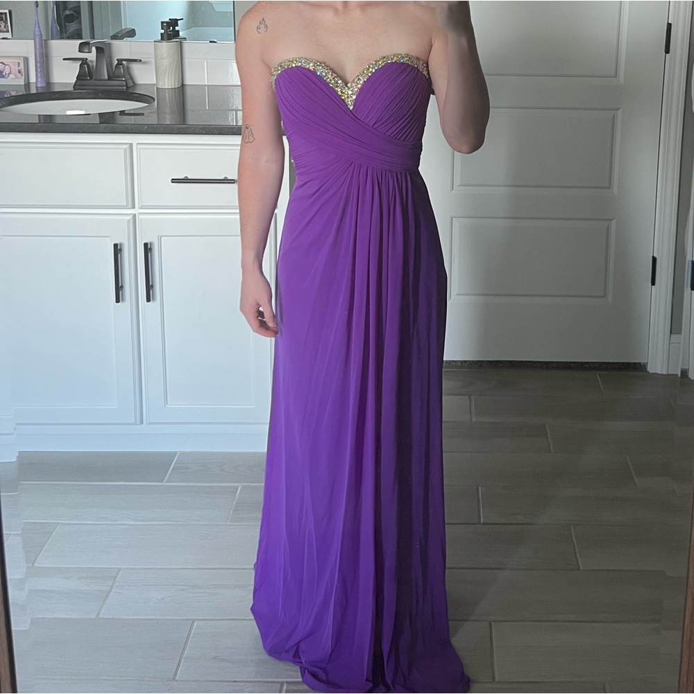 La Femme Size 00 Formal Purple Dress